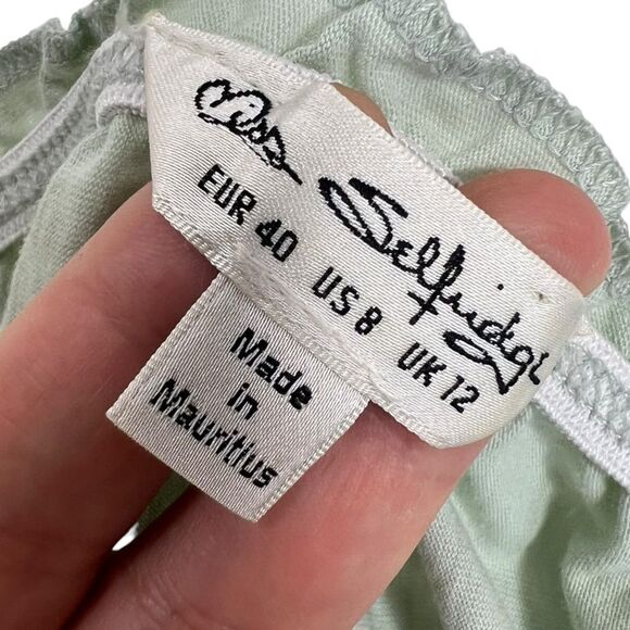 ASOS Miss Selfridges Mint Green Ruched Crop Top - Picture 5 of 9